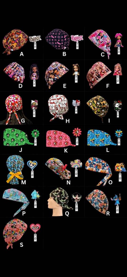 Nurse Hats with matching badge