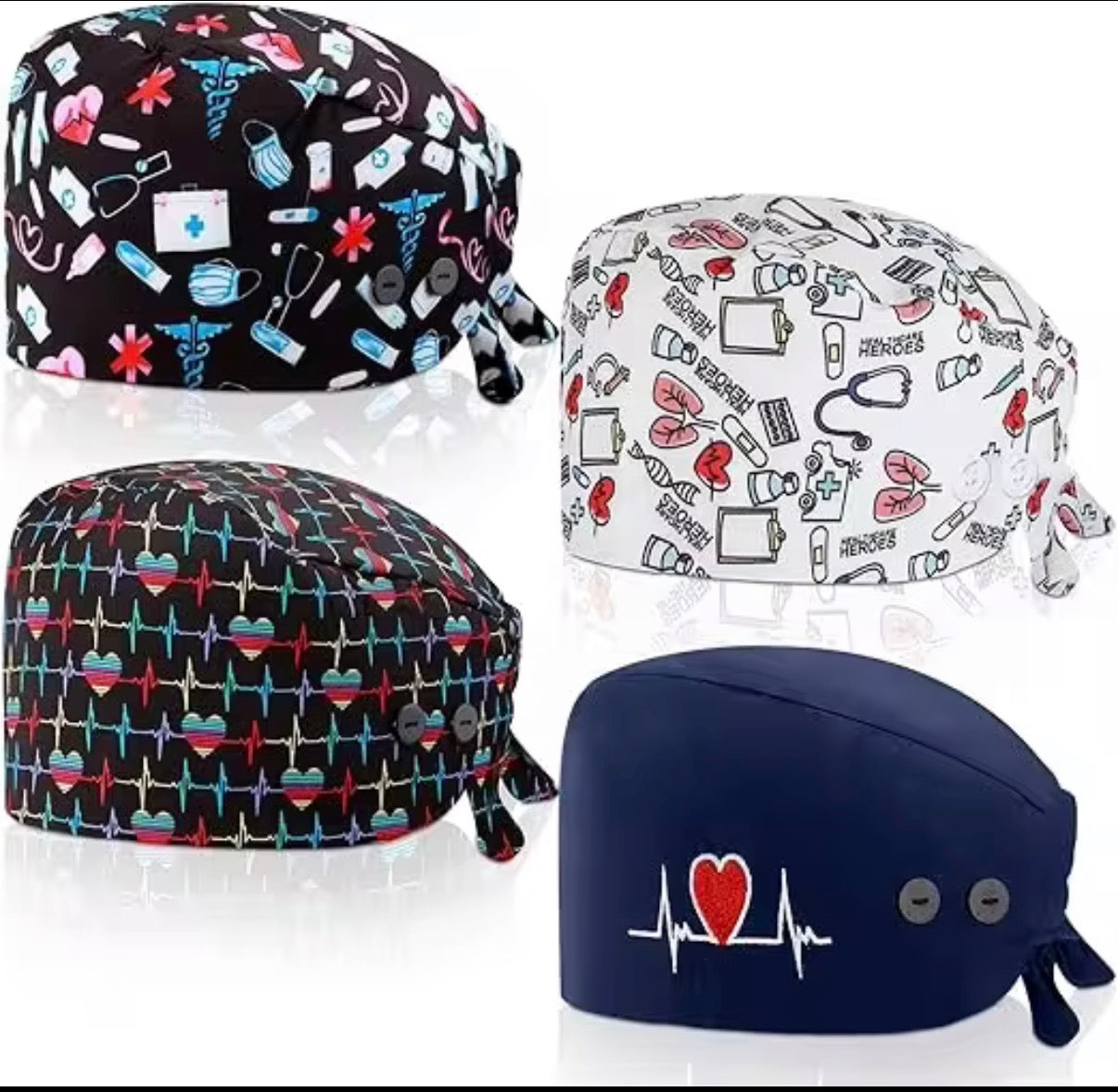 X4 Nurse Caps